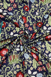 Mixed Floral  Style Wool Frayed Scarf