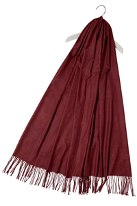 Soft Plain Cashmere Tassel Scarf