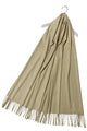 Soft Plain Cashmere Tassel Scarf