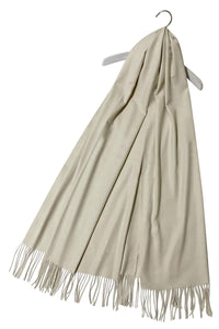 Soft Plain Cashmere Tassel Scarf