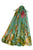 Bold Camellia Flower Print Frayed Scarf