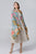 Bold Camellia Flower Print Frayed Scarf