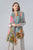 Bold Camellia Flower Print Frayed Scarf