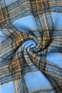 Large Tartan Check Wool Cosy Tassel Scarf