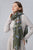 Stemmed Flower & Gold Foiled Frayed Scarf