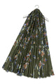 Stemmed Flower & Gold Foiled Frayed Scarf