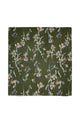 Stemmed Flower & Gold Foiled Frayed Scarf