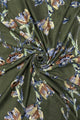Stemmed Flower & Gold Foiled Frayed Scarf