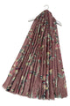 Stemmed Flower & Gold Foiled Frayed Scarf