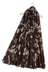 Stemmed Flower & Gold Foiled Frayed Scarf