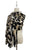 Animal Print Frayed Wool Scarf