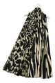 Animal Print Frayed Wool Scarf