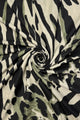 Animal Print Frayed Wool Scarf