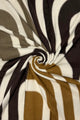Art Deco Print Wool Frayed Scarf