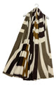 Art Deco Print Wool Frayed Scarf
