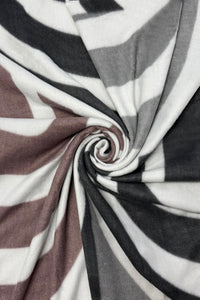 Art Deco Print Wool Frayed Scarf