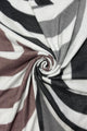 Art Deco Print Wool Frayed Scarf