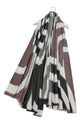 Art Deco Print Wool Frayed Scarf