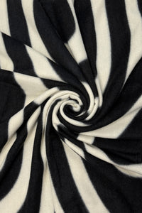 Art Deco Print Wool Frayed Scarf