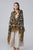 Leopard Print Heart Foiled Frayed Scarf