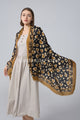 Leopard Print Heart Foiled Frayed Scarf