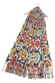 Boho Medallion Print Wool Tassel Scarf