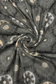 Boho Medallion Print Wool Tassel Scarf