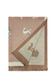 Mixed Dog Print Wool Frayed Scarf
