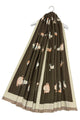 Mixed Dog Print Wool Frayed Scarf