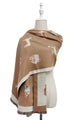 Mixed Dog Print Wool Frayed Scarf