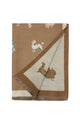 Mixed Dog Print Wool Frayed Scarf