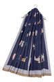 Mixed Dog Print Wool Frayed Scarf