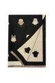 Owl Print Wool Frayed Scarf
