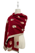 Owl Print Wool Frayed Scarf