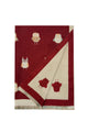 Owl Print Wool Frayed Scarf