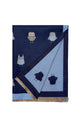 Owl Print Wool Frayed Scarf