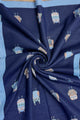 Owl Print Wool Frayed Scarf