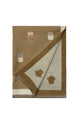 Owl Print Wool Frayed Scarf