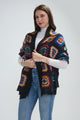 Retro Circle Wool Frayed Scarf