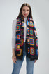 Retro Circle Wool Frayed Scarf