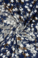Star Print Distressed Frayed Scarf