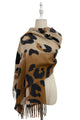 Cosy Ombre Fashion Leopard Print Tassel Scarf