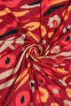 Abstract Animal Print Frayed Scarf