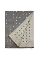 Mini Polka Dot Reversible Wool Frayed Scarf