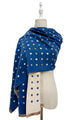 Mini Polka Dot Reversible Wool Frayed Scarf