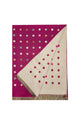 Mini Polka Dot Reversible Wool Frayed Scarf