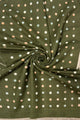 Mini Polka Dot Reversible Wool Frayed Scarf