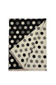 Polka Dot Reversible Wool Frayed Scarf