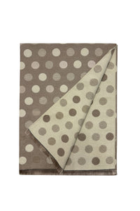 Polka Dot Reversible Wool Frayed Scarf