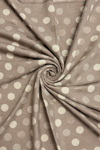 Polka Dot Reversible Wool Frayed Scarf
